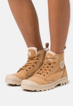 Palladium Pampa Hi Zip- Lace-Up Ankle Boots - Brown