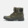 Palladium Pampa Baggy Supply Unisex - Lace-Up Ankle Boots - Olive Night