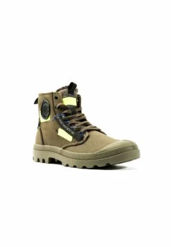 Palladium Pampa Hi Re-Craft Unisex - Lace-Up Ankle Boots - Olive Night 10 Palladium Pampa Hi Re-Craft Unisex - Lace-Up Ankle Boots - Olive Night -Stride Vibe Outlet Store d108b2dc94f74e3c887e0550b05184e2