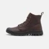 Palladium Pampa- Lace-Up Ankle Boots - Bison